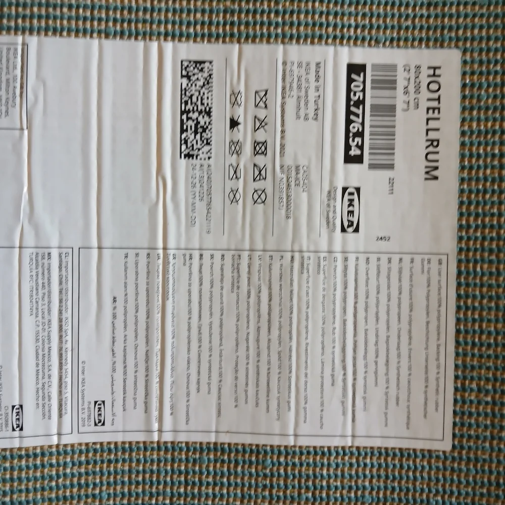 NEW IKEA HOTELLRUM Beautiful 6'7 x 2'7 Area Rug only opened for pictures. The - Picture 12 of 16